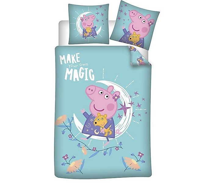 Peppa Pig Bettwäsche Peppa Wutz Kinder Bettwäsche 2tlg Set, Mikrofaser, 2 t günstig online kaufen