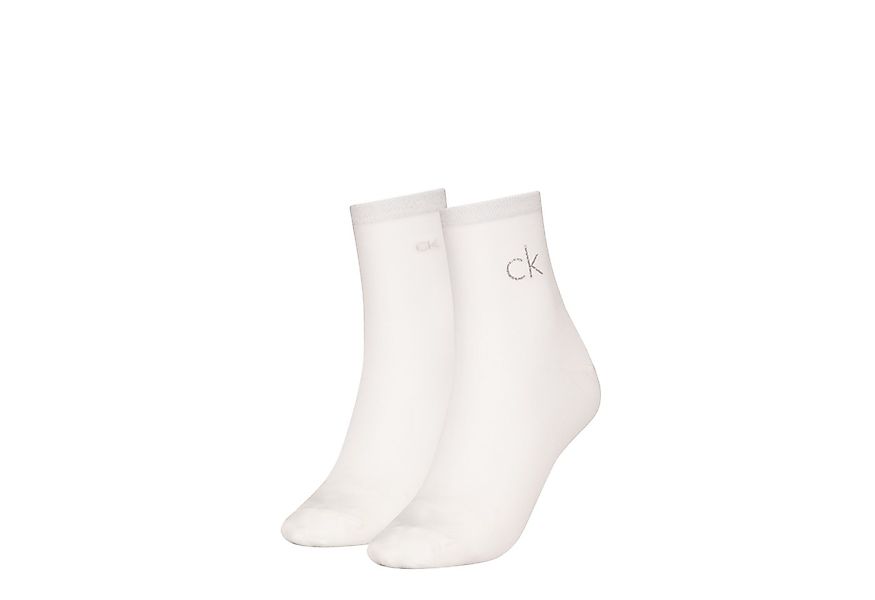 Calvin Klein Jeans Socken CK WOMEN SHORT SOCK 2P SHINY LOGO (2 Paar) 1x mit günstig online kaufen