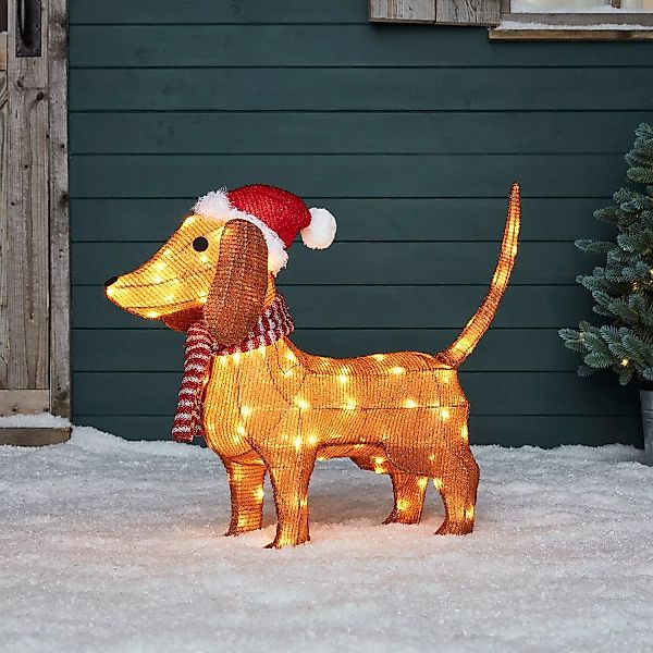 LED Dackel Weihnachtsfigur günstig online kaufen
