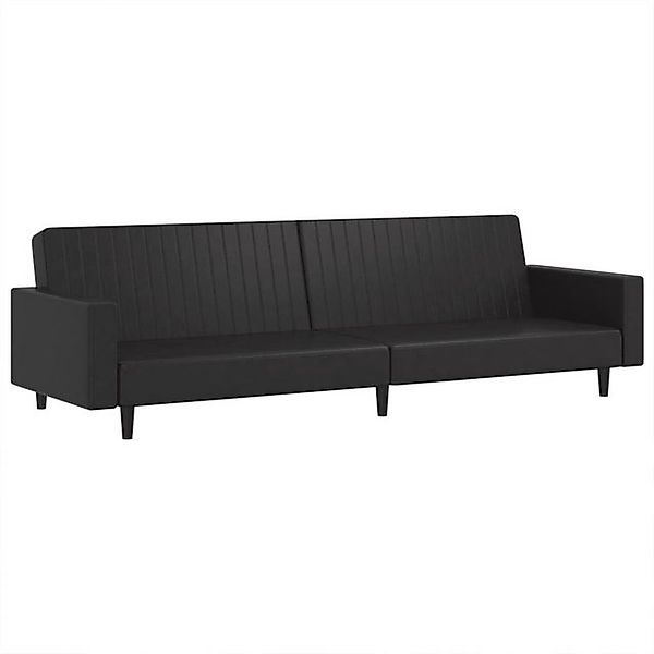 vidaXL Schlafsofa, Sofa 2-Sitzer Schwarz Kunstleder günstig online kaufen