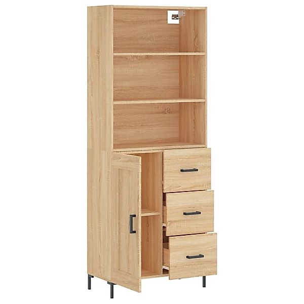 vidaXL Highboard Sonoma-Eiche 69,5x34x180 cm Holzwerkstoff 3190024 günstig online kaufen