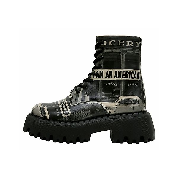 DOGO Chelseaboots "Navy Schnürstiefel Boots I Am An American Damen Stiefele günstig online kaufen