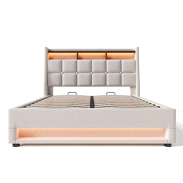 Gotagee Polsterbett Jugendbett Doppelbett Stauraumbett Multifunktionsbett f günstig online kaufen