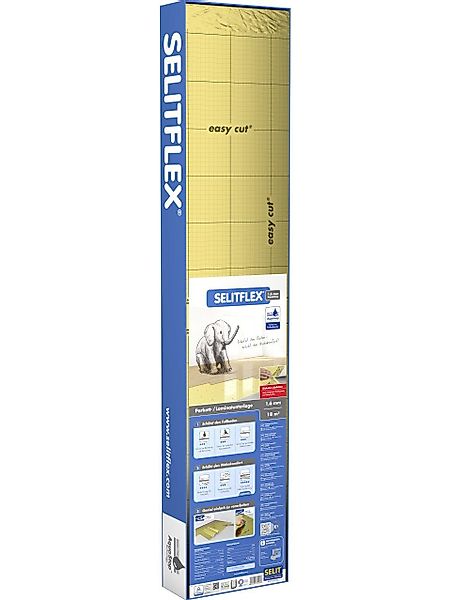 Selitflex® Trittschalldämmung für Parkett und Laminat 1,6 mm 18 m² mit Aqua günstig online kaufen