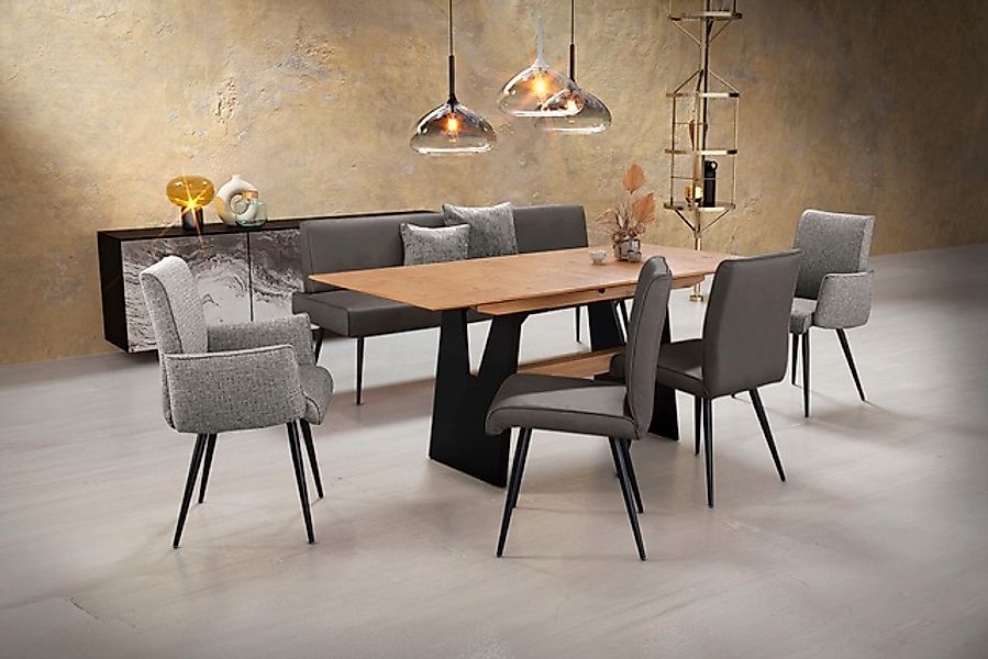 K+W Komfort & Wohnen Essgruppe »Giacomo I« Polsterbank, 2 Stühle und 2 Arml günstig online kaufen