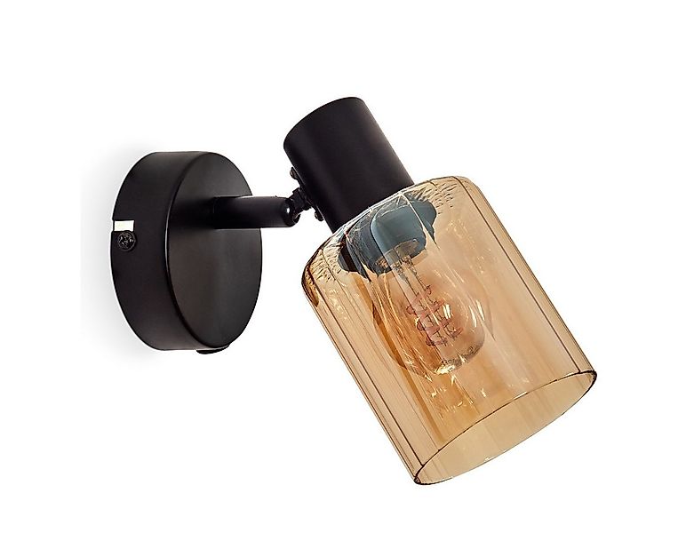 hofstein Wandleuchte verstellbare Wandlampe aus Metall/Glas in Schwarz, ohn günstig online kaufen
