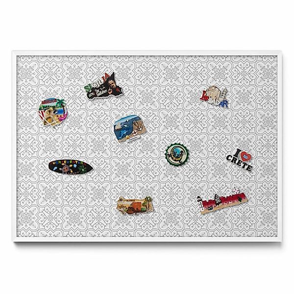 Tulup Magnettafel Metall Magnettafel Gerahmt Regelmäßiges Ornamentmuster 10 günstig online kaufen