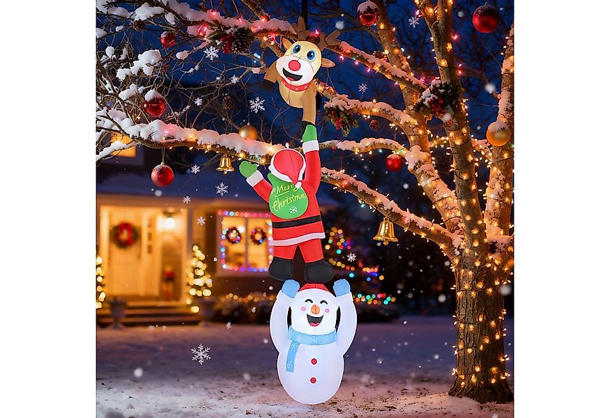 COSTWAY Weihnachtsfigur (1 St), LED Weihnachtsdeko, Weihnachtsmann, für Dac günstig online kaufen