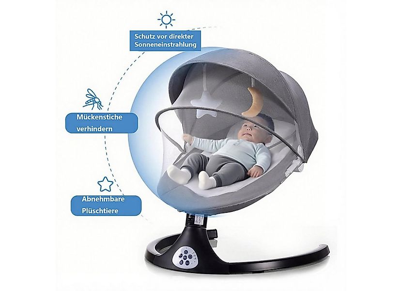 CLTYQ Babywippe babyschaukel Kippfunktion,klappbar,Dreistufige Richtungsein günstig online kaufen