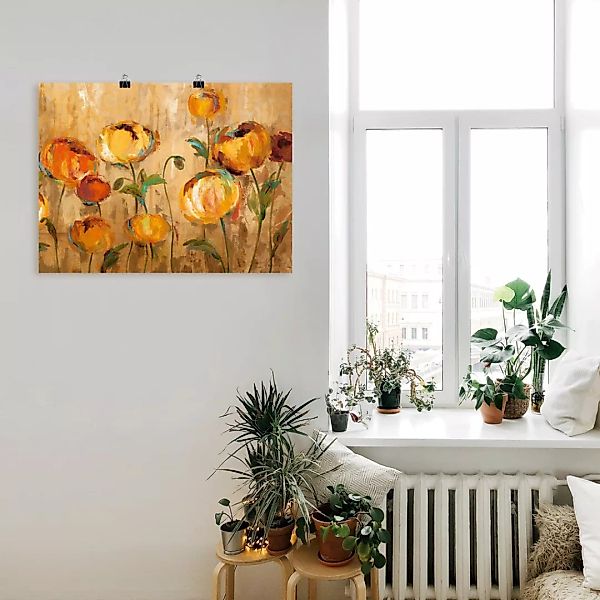 Artland Wandbild »Freudige Ranunkel«, Blumen, (1 St.), als Leinwandbild, Po günstig online kaufen