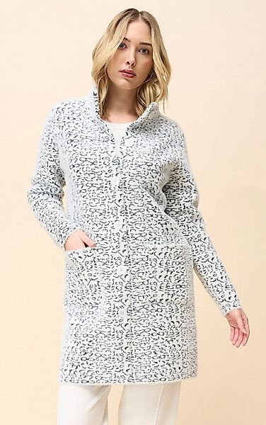 Passioni Wintermantel mit Leomuster und flauschiger Textur günstig online kaufen