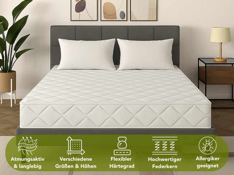 Taschenfederkernmatratze Ergo Flex, 7-Zonen Federkernmatratze, ergonomische günstig online kaufen