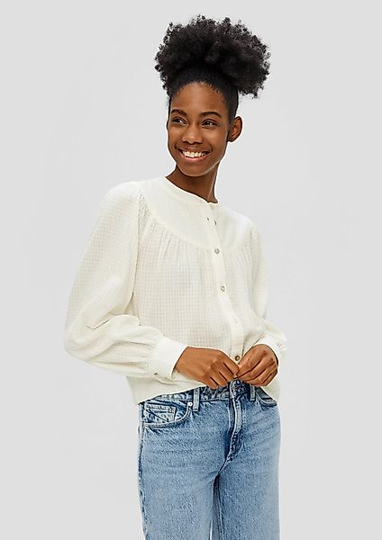 QS Langarmbluse Bluse mit Dobby-Struktur im günstig online kaufen
