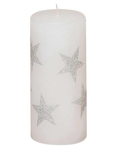 Steinhart Kerzen Adventskerze Stumpenkerze "Multistern" Weiß 150/68 mm günstig online kaufen