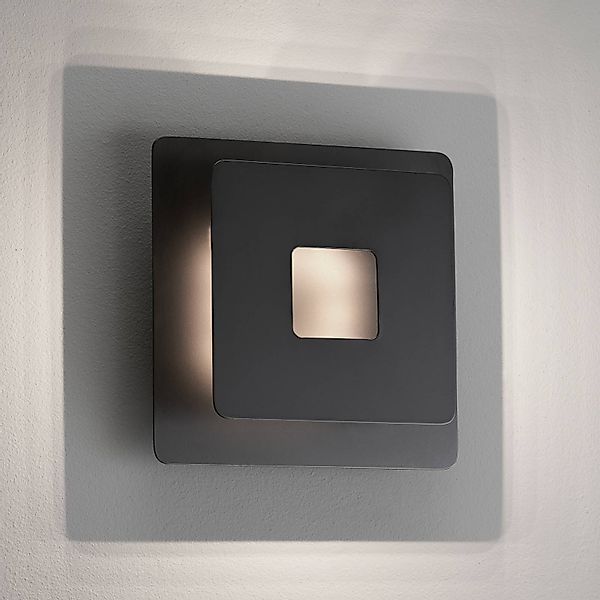 LED-Wandleuchte Hennes, 18x18cm, schwarz günstig online kaufen