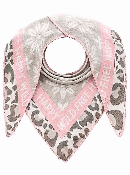 Zwillingsherz Dreieckstuch ""Blumen & Leo"", Eyecatcher Tuch, Mustermix: Le günstig online kaufen