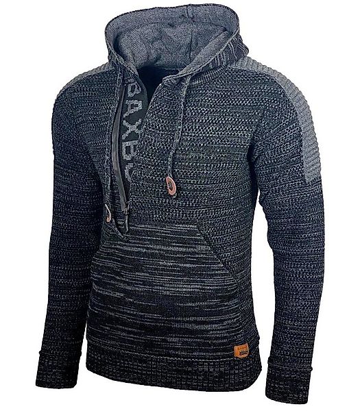 Baxboy Strickpullover Baxboy Herren Strick Pullover Kapuzenpullover Reißver günstig online kaufen