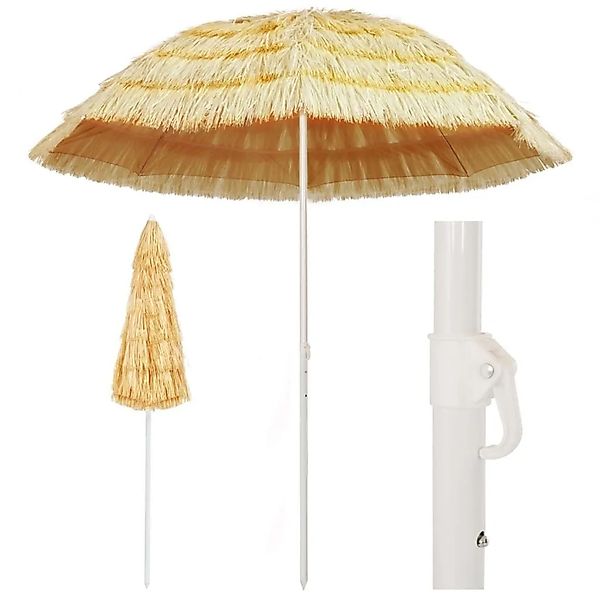 vidaXL Strandschirm Natur 240 cm Hawaii-Stil 44548 günstig online kaufen