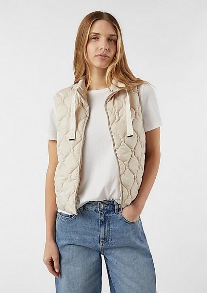 comma Outdoorjacke Outdoor-Weste Wattierte Steppweste mit Logo-Detail günstig online kaufen