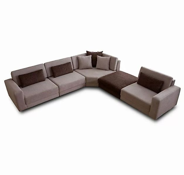 JVmoebel Ecksofa Modernes L-Form Sofa Wohnzimmer Polstercouch Stoffsofa Des günstig online kaufen