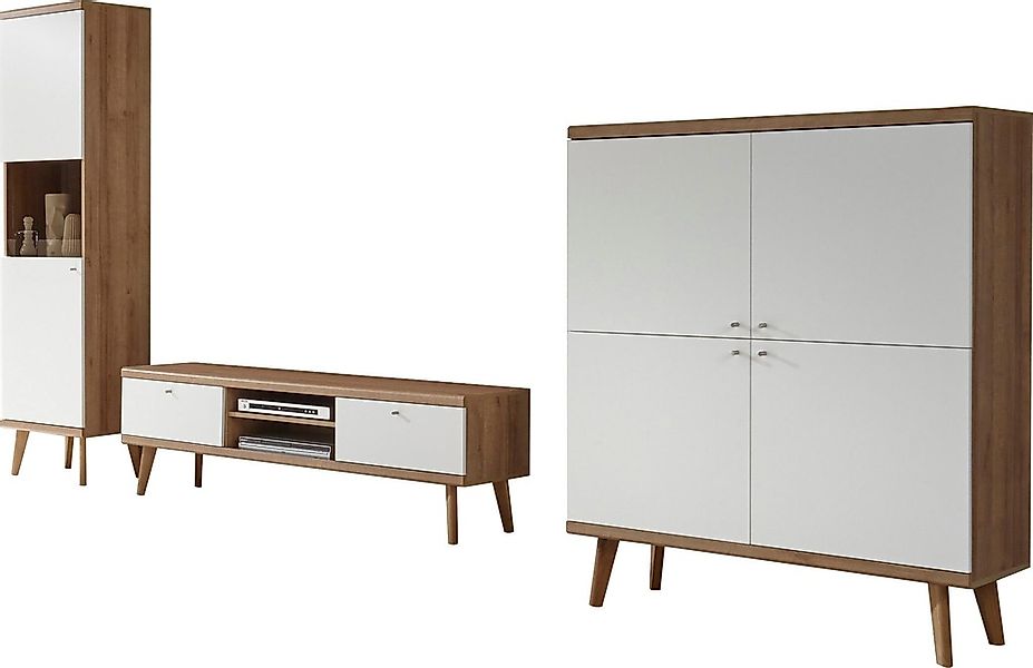 andas Wohnwand "Merle" Set, 3 Stk. tlg. günstig online kaufen
