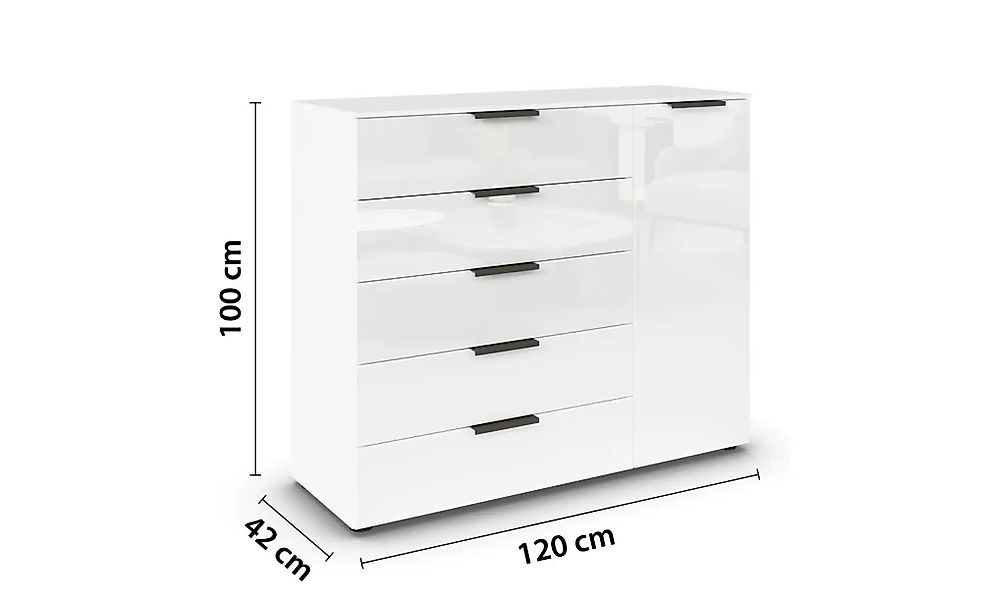 Sideboard  Flipp ¦ weiß ¦ Maße (cm): B: 120 H: 100 Kommoden & Sideboards > günstig online kaufen