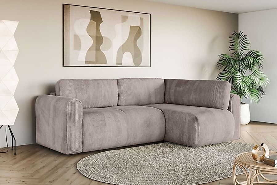 INOSIGN Ecksofa »Zacharia wahlweise Schlafsofa mit Bettkasten, B/T/H 250/16 günstig online kaufen