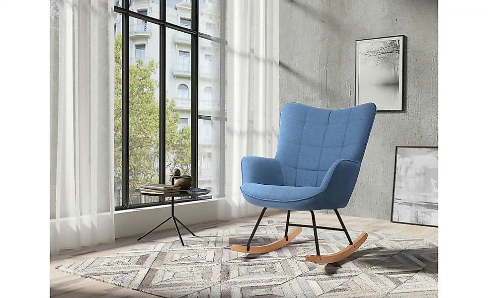 byLIVING Schaukelstuhl "Richie" () 1 Stk. moderne Metallbeine mit Holzkufe, günstig online kaufen