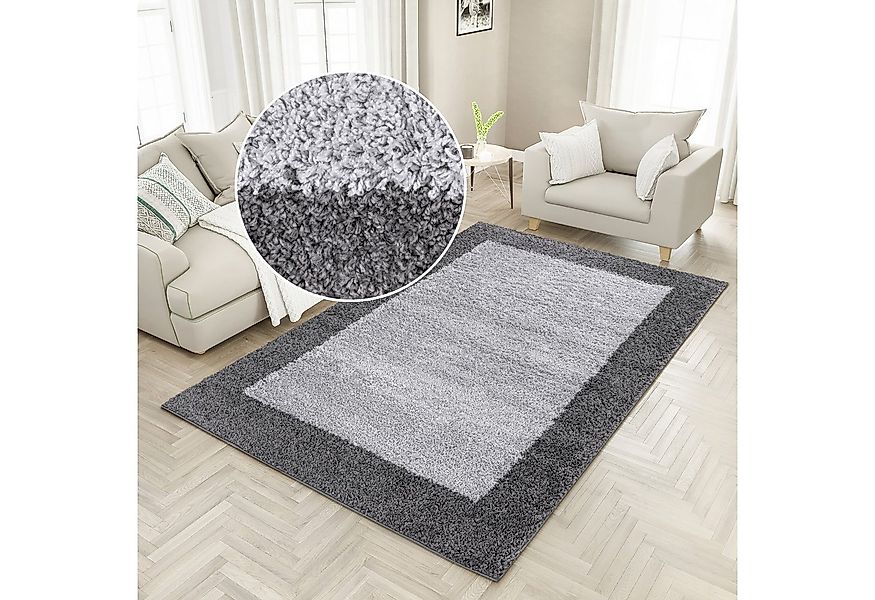 OTTO home Hochflor-Teppich Liams, rechteckig, Höhe: 30 mm, mit Bordüre, bes günstig online kaufen