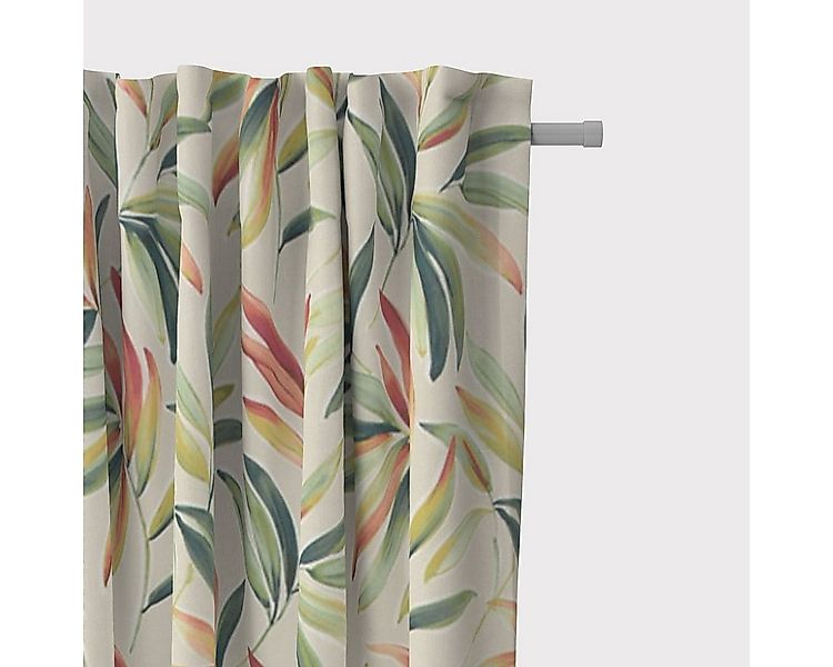 SCHÖNER LEBEN. Vorhang SCHÖNER LEBEN. Vorhang Blätter Zweige beige grün rot günstig online kaufen