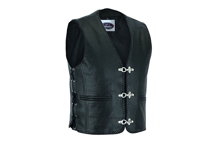 PROANTI Motorradweste Chopper Lederweste mit Schnallen und seitlichen Schnü günstig online kaufen