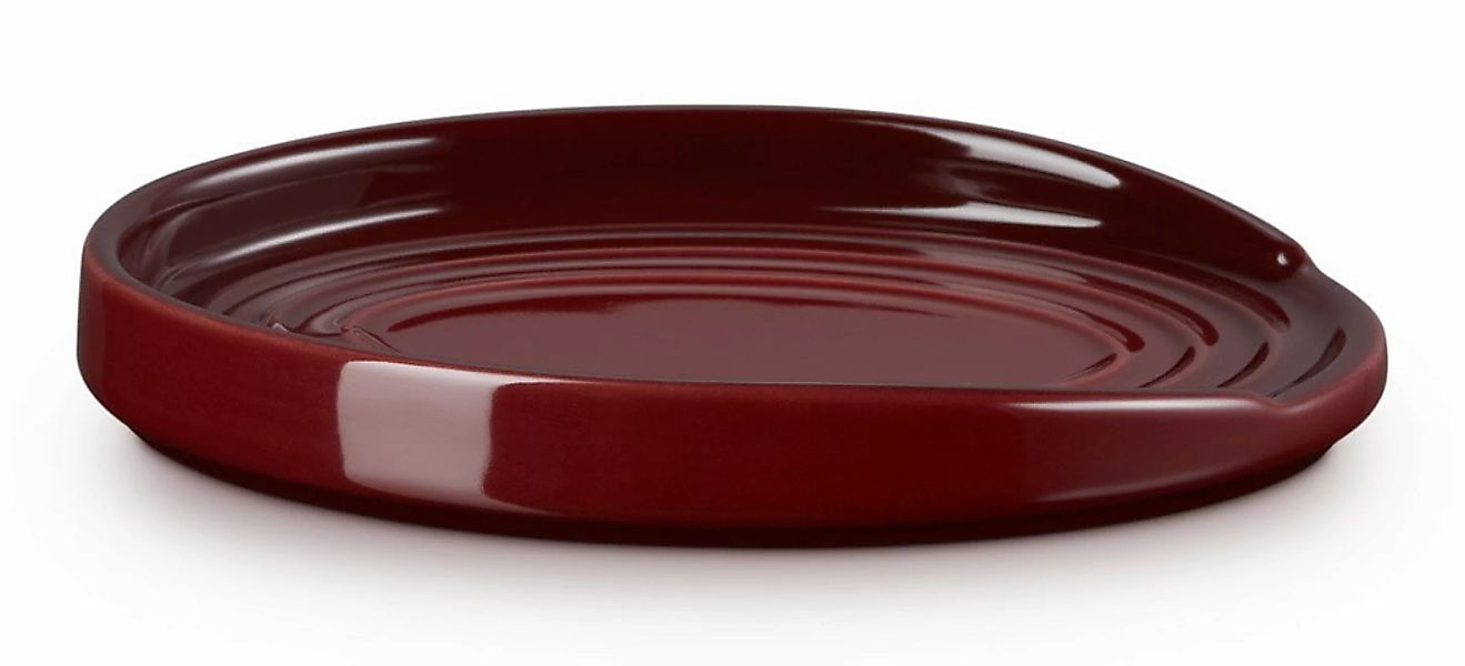 Le Creuset Kochlöffelablage Oval Kochlöffelhalter Steinzeug Garnet (Rhone) günstig online kaufen