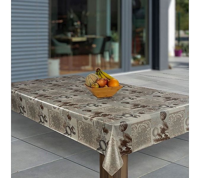 laro Tischdecke Wachstuch-Tischdecken Abwaschbar Ornament Weihnachten recht günstig online kaufen