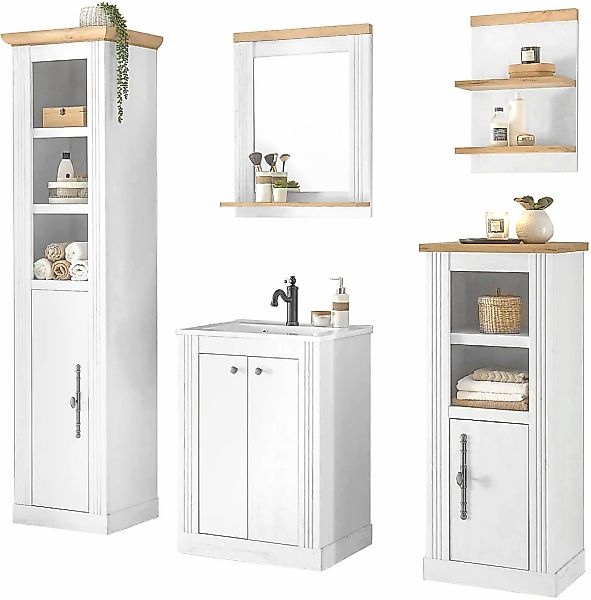 OTTO home Badmöbel-Set "WESTMINSTER, Bad im Landhausstil, 5-teiliges Badezi günstig online kaufen