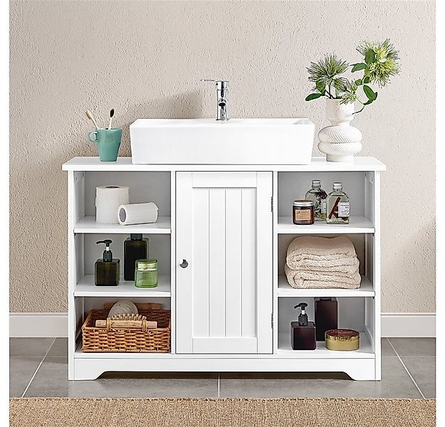 Yaheetech Waschbeckenschrank Badezimmerschrank Unterschrank mit offenen Abl günstig online kaufen