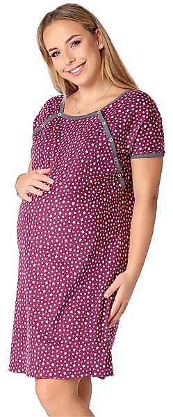 Be Mammy Umstandsnachthemd Damen Nachtkleid Umstandsmode günstig online kaufen