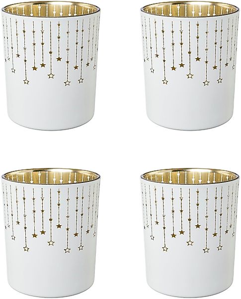 Creativ deco Teelichthalter Weihnachtsdeko (4 St), günstig online kaufen