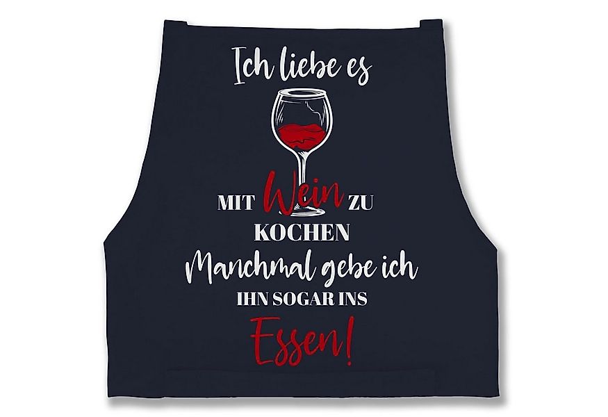Shirtracer Kochschürze Ich liebe es mit Wein zu kochen, (1-tlg), Kochschürz günstig online kaufen