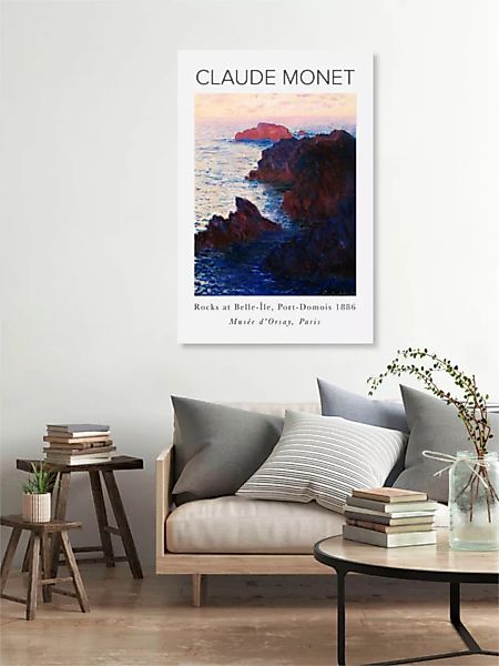 Poster / Leinwandbild - Claude Monet - Rocks At Port-domois günstig online kaufen