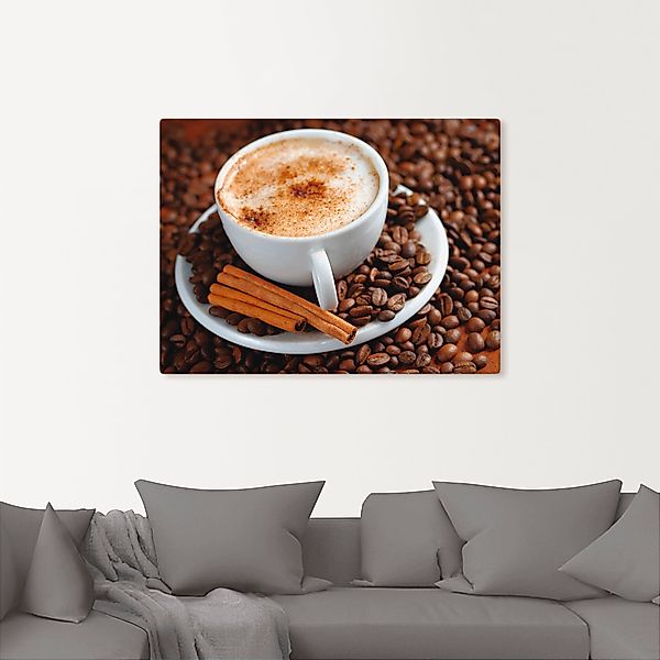 Artland Wandbild "Cappuccino - Kaffee", Getränke, (1 St.), als Alubild, Out günstig online kaufen