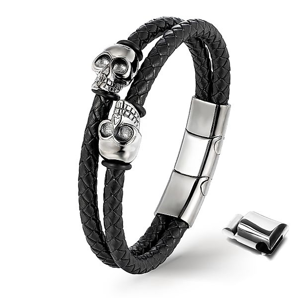 UNIQAL.de Lederarmband Herren Skull „ACE OF günstig online kaufen