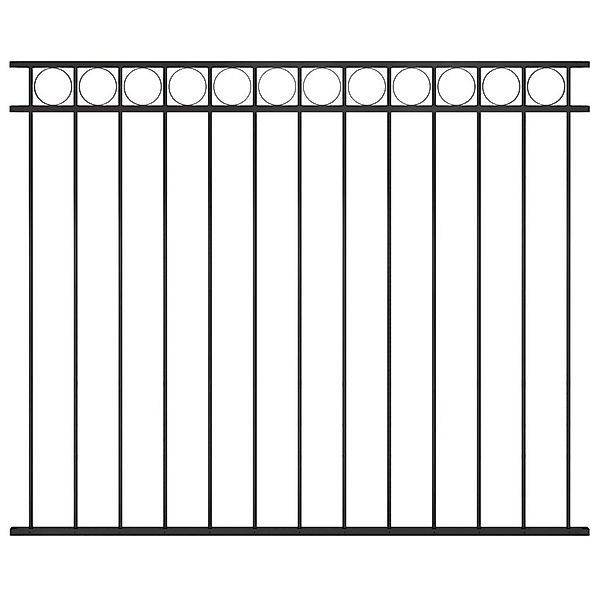 vidaXL Zaunpfosten, Zaunfeld Stahl 1,7x1,5 m günstig online kaufen