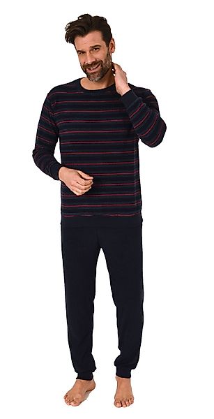 Normann Pyjama Herren langarm Frottee Schlafanzug günstig online kaufen