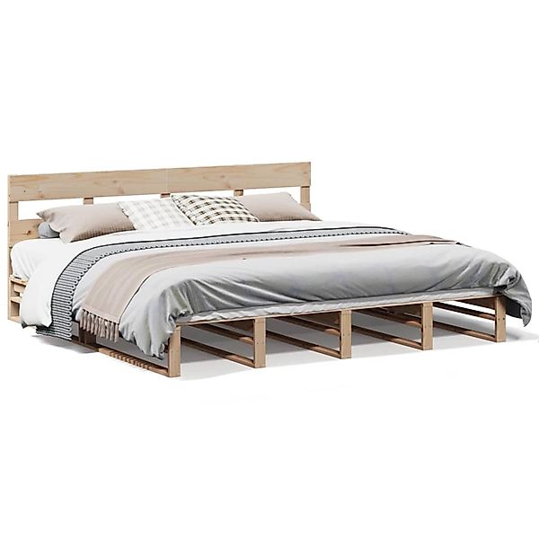 vidaXL Massivholzbett ohne Matratze 200x200 cm Kiefer 3302306 günstig online kaufen