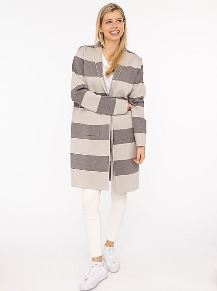 Zwillingsherz Strickjacke Schalkragen, Langarm, Taschen, knielang, günstig online kaufen