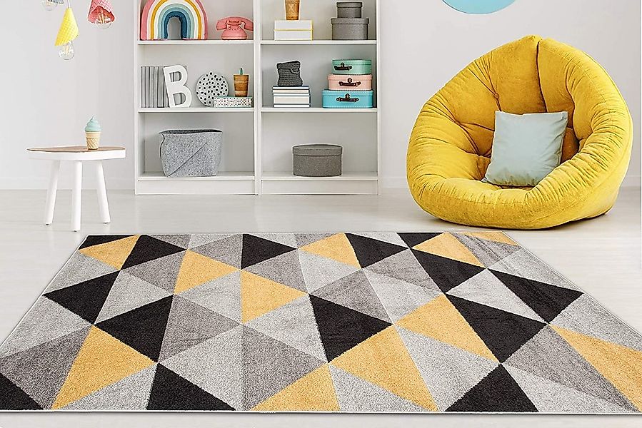 Mazovia Teppich LAZUR_Geometric, 180x260, Geometrisch, Modern, Kurzflor, Ge günstig online kaufen