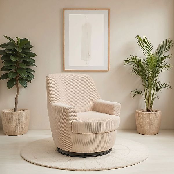 INOSIGN Drehsessel "HETTY, Drehsessel mit Wippfunktion, Lese-Sessel in Cord günstig online kaufen