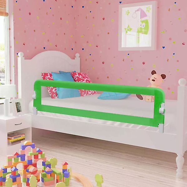 vidaXL Bettschutzgitter Kleinkind-Bettschutzgitter Grün 120x42 cm günstig online kaufen