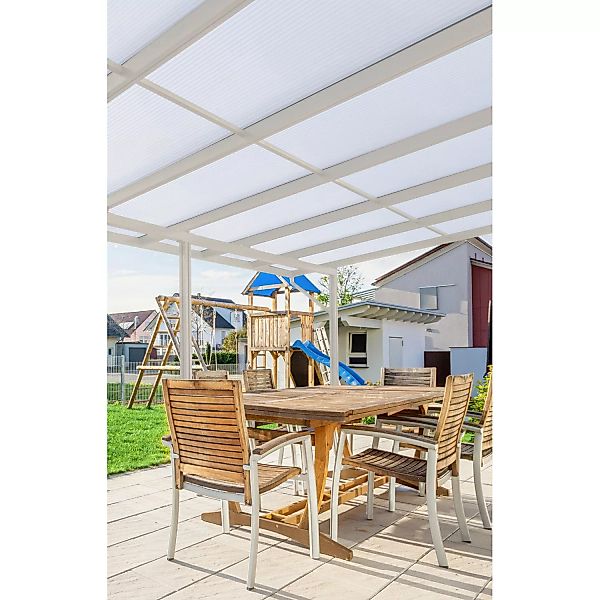 Gutta Terrassendach Premium Weiß Stegplatten Acryl Klima Blue 6.110 x 4.060 günstig online kaufen