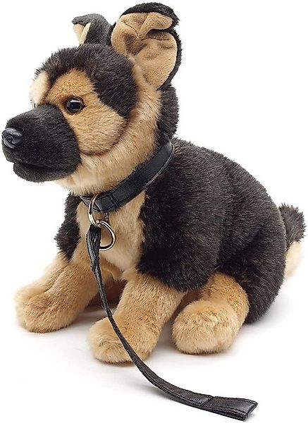 Uni-Toys Kuscheltier Dt. Schäferhund m. Leine - 24 cm (Höhe) - Plüsch-Hund günstig online kaufen
